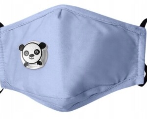 Dla dzieci maska panda niebieska + 3x filtr pm 2.5