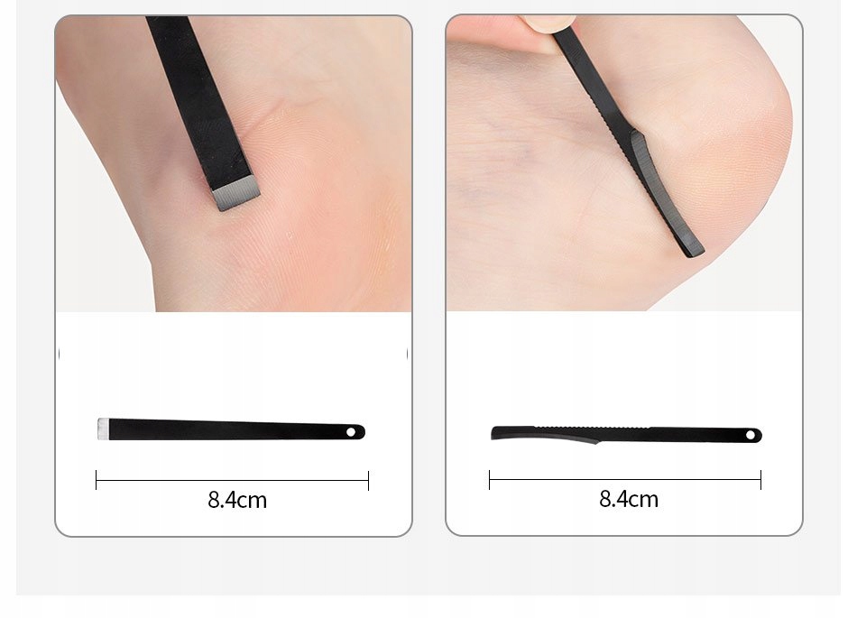 Zestaw do manicure pedicure twarzy podróżny 18 szt xxl czarny cążki etui - zdjęcie 12