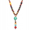 Naszyjnik drewniany nepal buddyjski mala amulet koraliki handmade tybet - miniatura 3