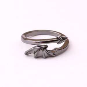 Srebrny pierścionek gotycki retro punk boho 155