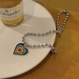 Naszyjnik serce tęczowy lgbt pride kolorowy 485 - miniatura 5