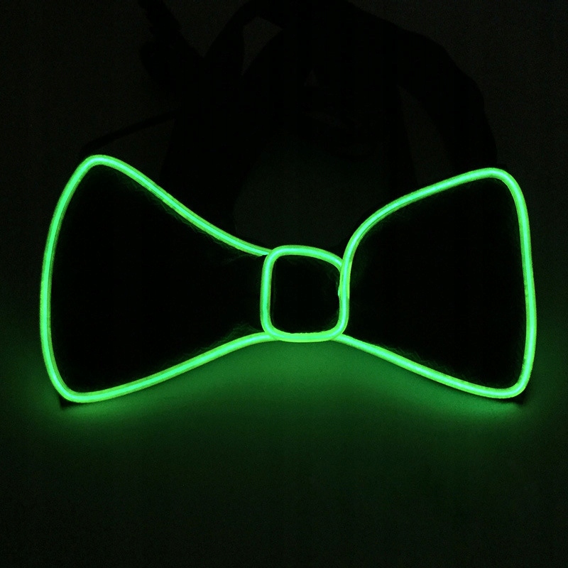 Zestaw szelki i mucha led świecący komplet imprezę sylwestra wesele green - zdjęcie 11