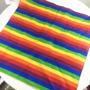 Opaska na rękę chusta na włosy bandana tęczowa lgbt tęcza pride rainbow - miniatura 4