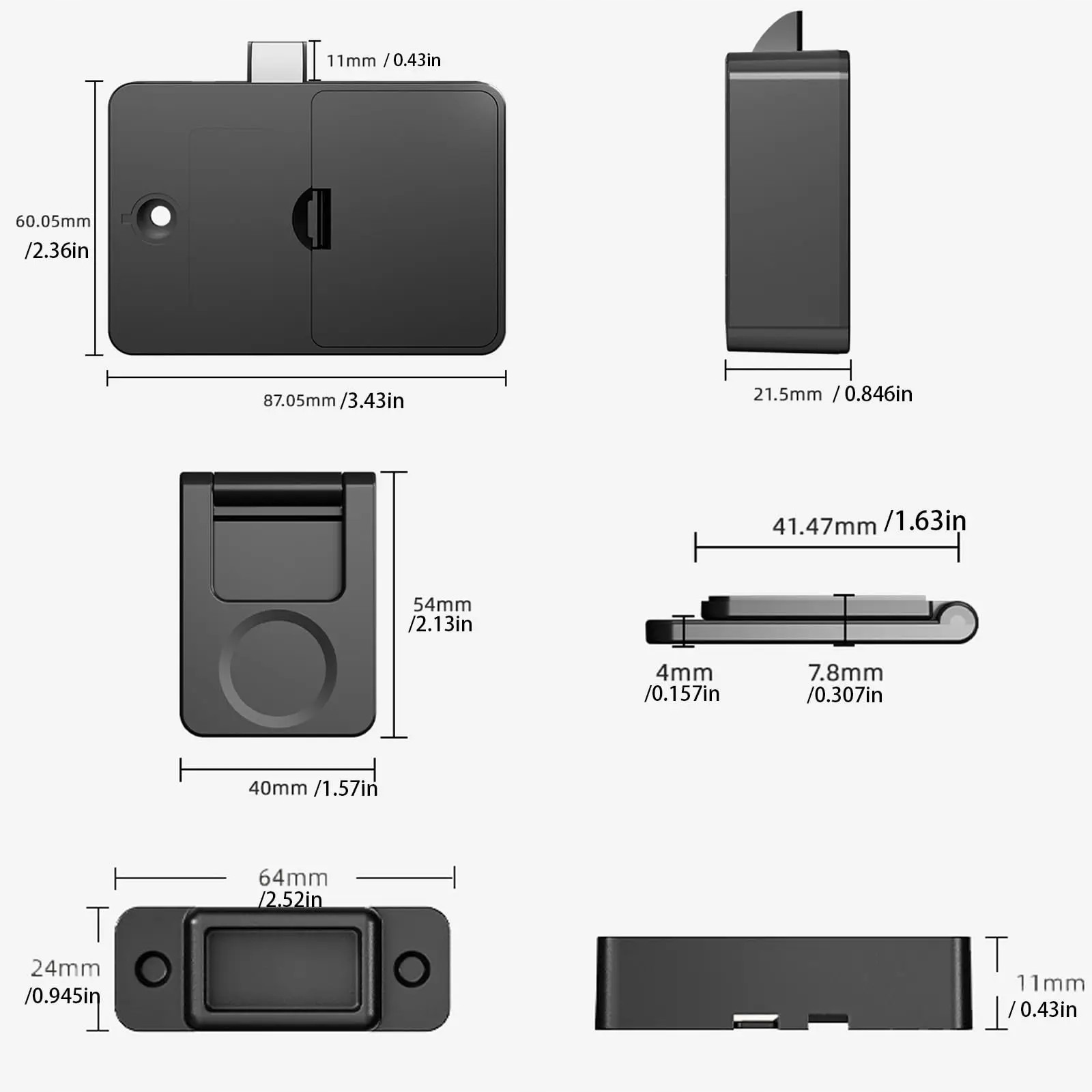 Zamek do szafy sejf nfc uniwersalny meblowy szuflada dokumenty bezpieczny - obrazek 6