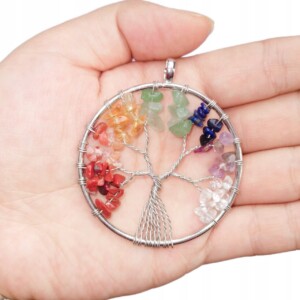 Naszyjnik drzewko życia szczęścia minerały amulet - miniatura 3