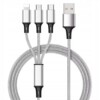 Kabel ładowarka 3w1 micro typ-c do iphone usb-c 5a - miniatura 2