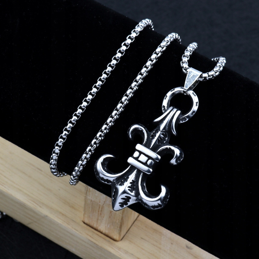 Naszyjnik srebrny stal łańcuszek 316l harcerz 334 - obrazek 5