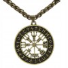 Naszyjnik kompas wikingów vegvísir nordycki 134 - miniatura 1