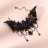 Choker koronkowy haft czarny naszyjnik gothic ch03 - miniatura 7