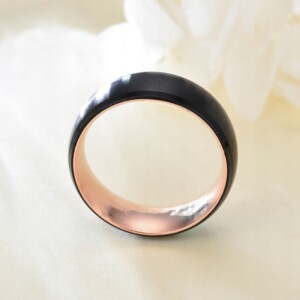 Obrączka pierścionek wolfram biżuteria wolfring czarna eu25 us11 - miniatura 3