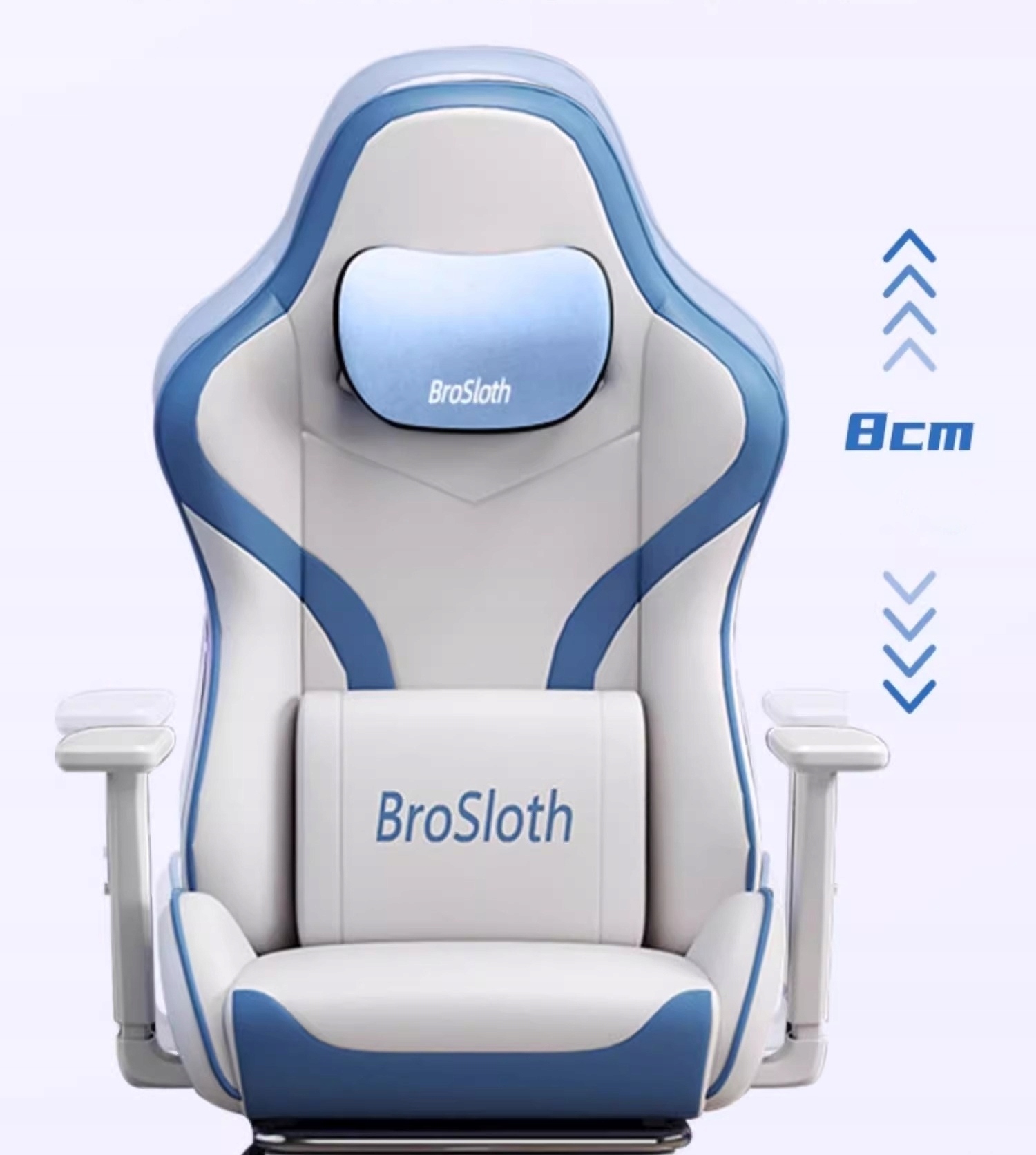 Fotel gamingowy ergonimiczny biurowy obrotowy z podnóżkiem szary do biura - obrazek 13