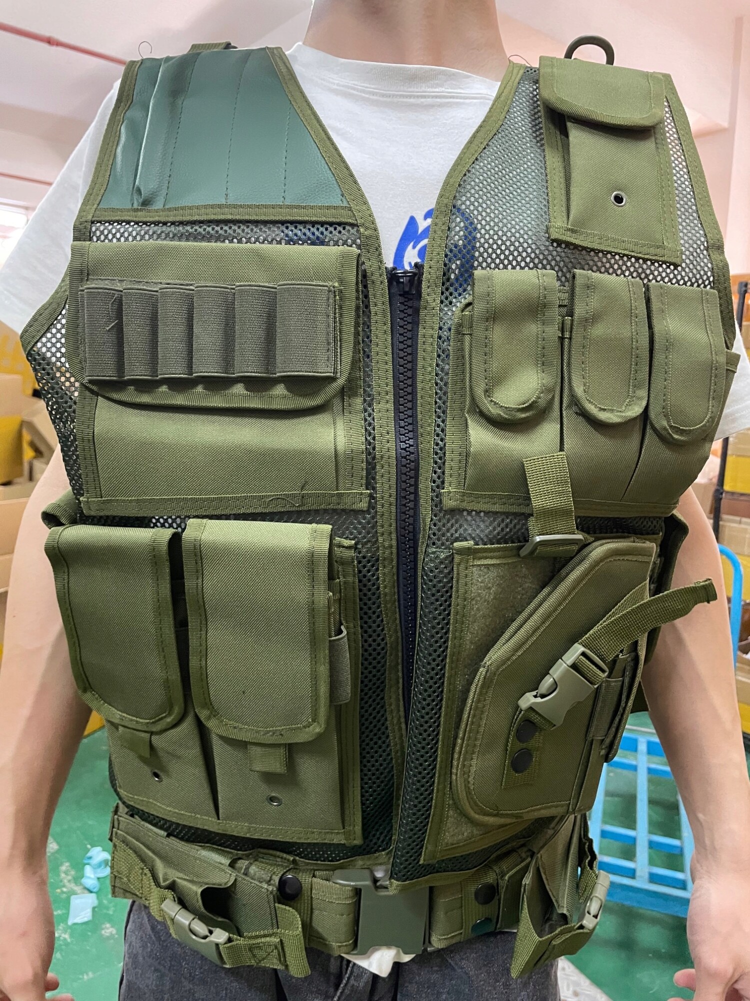 Kamizelka wojskowa taktyczna ochronna z ładownicami dominator pas oliwkowa - obrazek 6