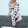 Piżama damska prezent na walentynki dla niej rozpinana dalmatyńczyk l - miniatura 3
