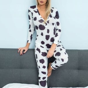 Piżama damska prezent na walentynki dla niej rozpinana dalmatyńczyk l - miniatura 3