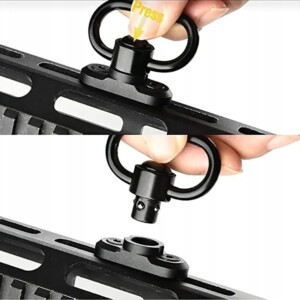 Montaż zawieszenia do szyny m-lok qd uchwyt obrotowy adapter ar15 + klucz - miniatura 16