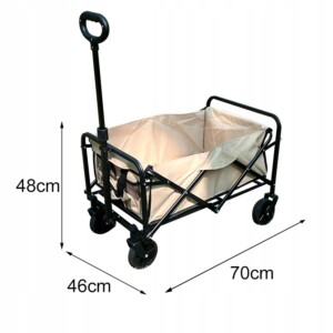 Wózek terenowy plażowy turystyczny zakupy transportowy 120kg ze stołem 70cm - miniatura 9