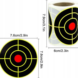 Tarcze srzeleckie naklejki samoprzylepne rozpryskowe splatter 7.62cm 200szt - miniatura 5