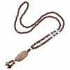 Naszyjnik drewniany nepal buddyjski mala amulet koraliki handmade tybet - miniatura 1