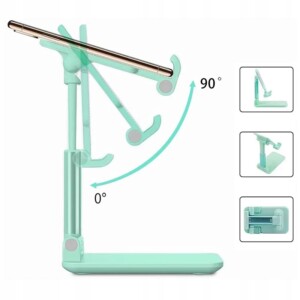 Stojak podstawka uchwyt na tablet telefon na biurko składana 4-13" miętowy - miniatura 5