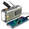 Radio awaryjne z korbką latarką dynamo usb solarne alarm sos turystyczne - miniatura 1