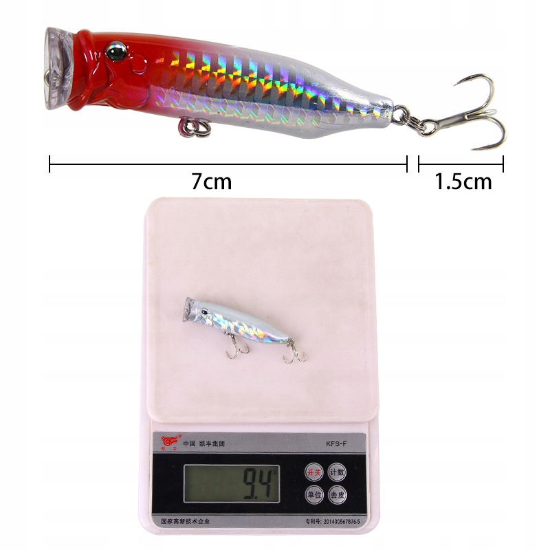 Wobler szczupak whopper flopper popper 9,4g 7cm c - zdjęcie 3