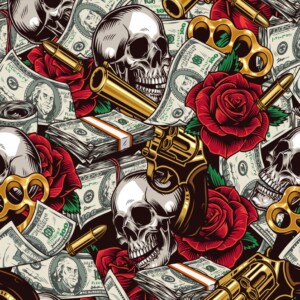 Piżama damska prezent na walentynki dla niej body z klapką guns roses s - miniatura 8