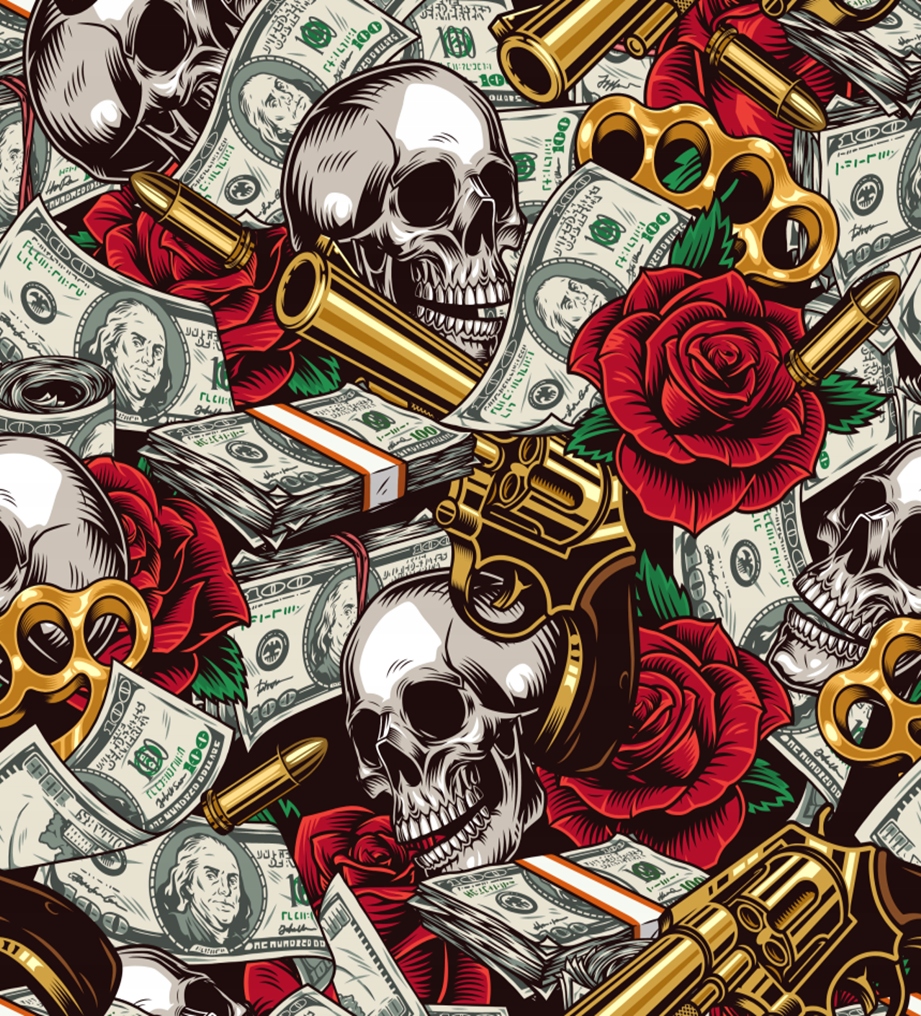 Piżama damska prezent na walentynki dla niej body z klapką guns roses s - obrazek 8