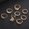 Złoty zestaw pierścionków retro punk boho 06 - miniatura 5