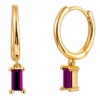 Kolczyki miedziane modne klasyczne k09 złotofiolet - miniatura 1