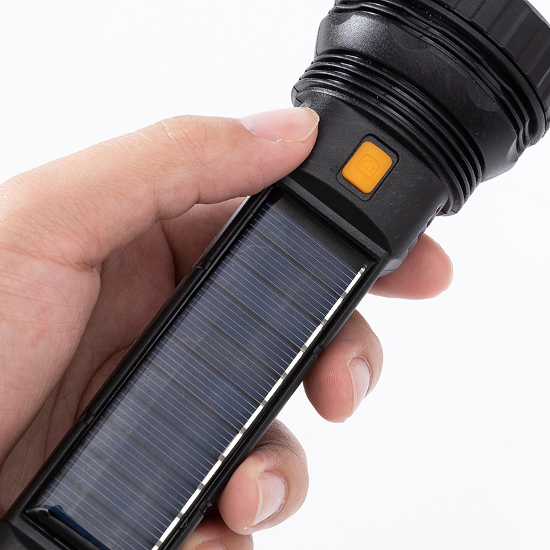 Latarka solarna ładowana słonecznie led powerbank 3 tryby kemping survival - zdjęcie 4