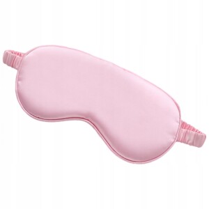 Opaska na oczy spania premium satynowa różowa - miniatura 2