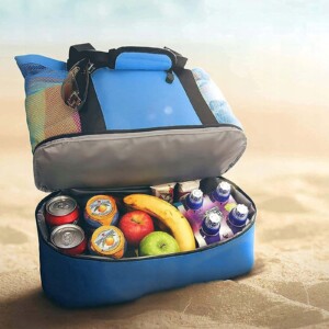 Torba plażowa wielofunkcyjna na piknik zakupy plażę komora termiczna 31l - miniatura 8