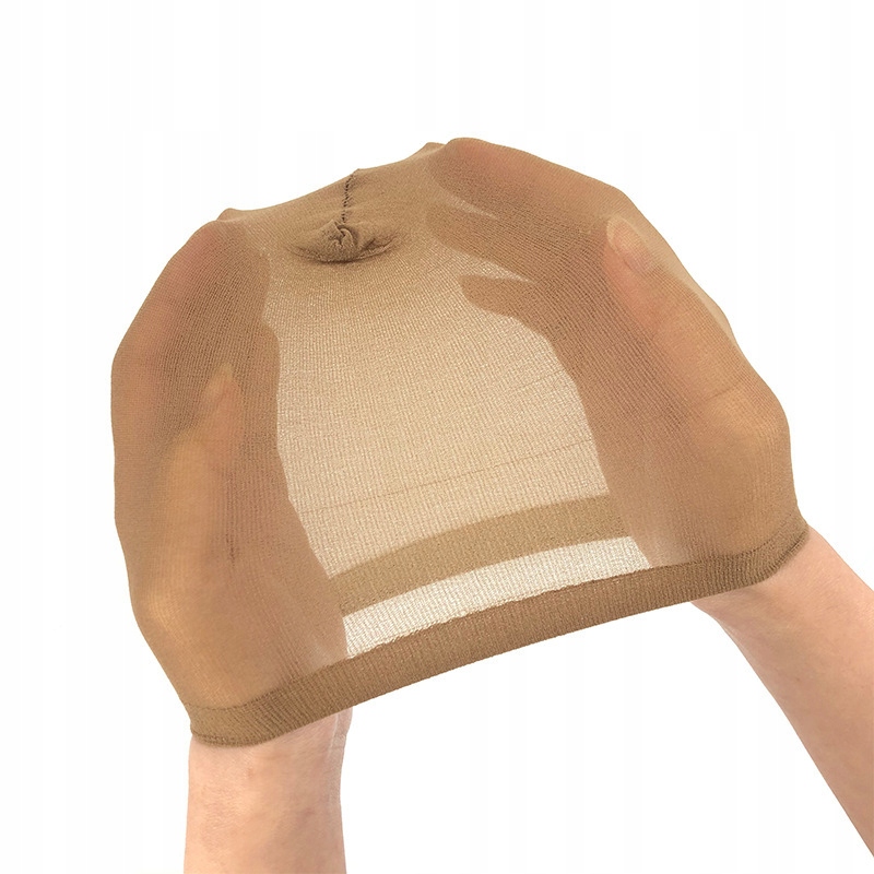 Czepek pod perukę siatka cielisty uniwersalny 2szt - obrazek 3