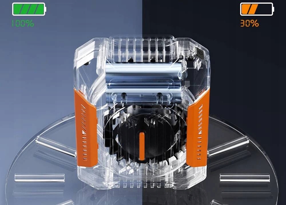 Wiatrak mobilny turystyczny usb wentylator kemping sportowy na pasek 24h - obrazek 8