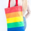 Torba torebka na zakupy bawełniana tęczowa tęcza pride lgbt duża xxl - miniatura 1