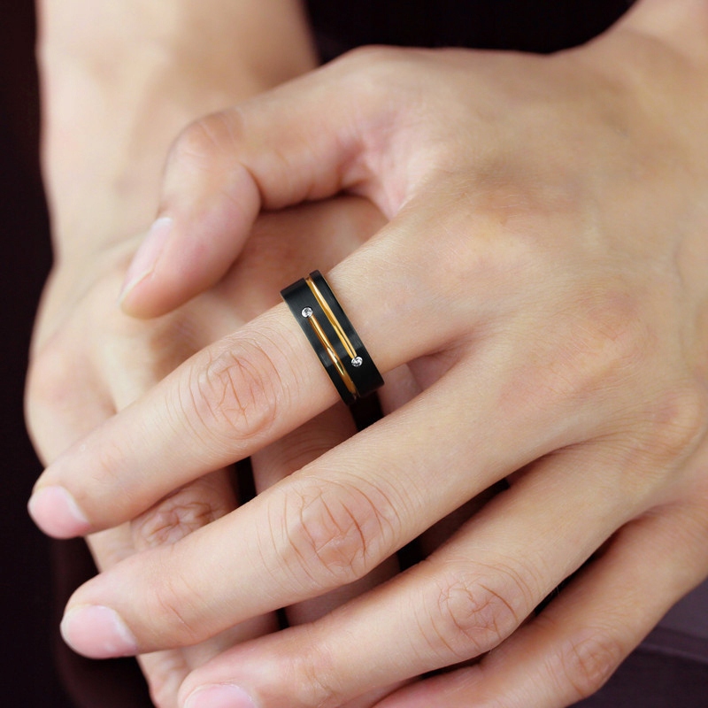 Obrączka pierścień z wolframu wolfring eu19 us09 - obrazek 12