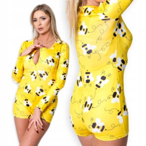 Piżama damska prezent na walentynki dla dziewczyny body pszczółki m
