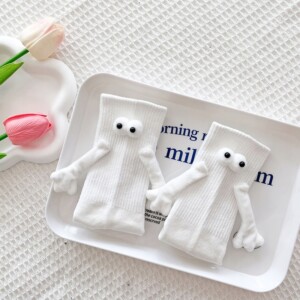 Skarpetki magnetyczne prezent dla par trzymajce się za ręcę magnes oczy - miniatura 9