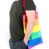 Torba torebka na zakupy bawełniana tęczowa tęcza pride lgbt duża xxl - miniatura 6