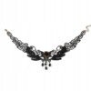 Choker koronkowy haft czarny naszyjnik gothic ch07 - miniatura 3