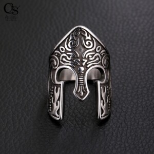 Pierścień sygnet obrączka grecki sparta hełm 245 - miniatura 5