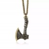 Naszyjnik topór wikinga siekiera drwal wilk 123 - miniatura 1