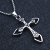 Naszyjnik srebrny łańcuszek stal krzyżyk 344 - miniatura 10