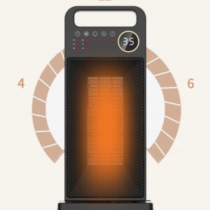 Grzejnik domowy obrotowy ceramiczny elektryczny termowentylator 2000w - miniatura 8