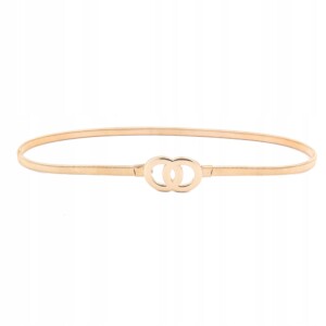 Pasek do sukienki metalowy złoty elegancki rozciągliwy sprężyna pancerka - miniatura 6