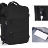 Plecak podrózny wymiar dla ryanair i wizzair bagaż podręczny usb na laptopa - miniatura 9