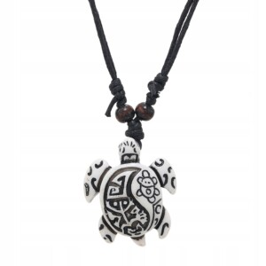 Naszyjnik żółw morski zawieszka surferska kite windsurfing rzemyk żółwik cw - miniatura 1