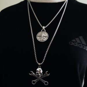 Naszyjnik kompas symbol amulet gwiazda droga 140 - miniatura 3