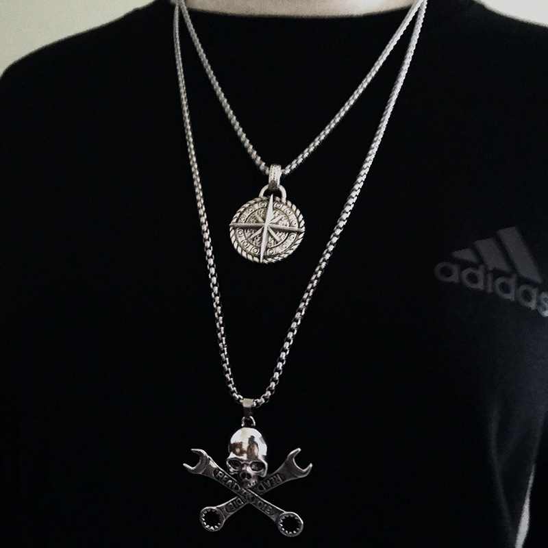 Naszyjnik kompas symbol amulet gwiazda droga 140 - zdjęcie 3