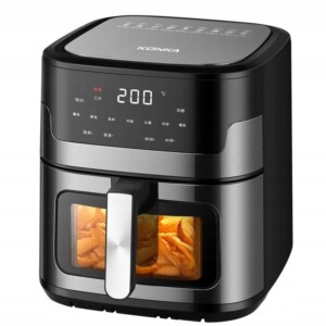 Frytkownica beztłuszczowa 5,5l 1500w duża air fryer piekarnik xl okno 60min